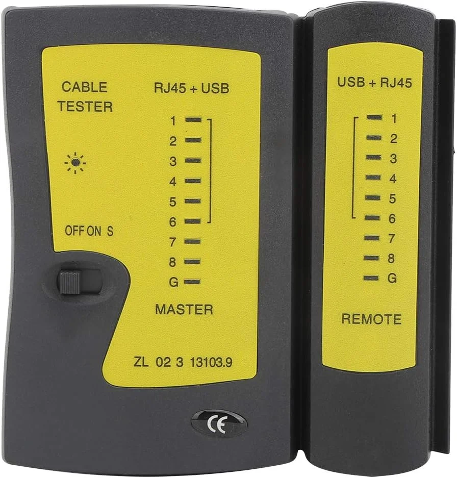 تستر کابل شبکه Hyuduo، تستر کابل USB RJ45 برای تست سریع و دقیق، مناسب برای متخصصان شبکه، با طراحی مجزا برای اندازه گیری آسان، عالی برای استفاده در تست