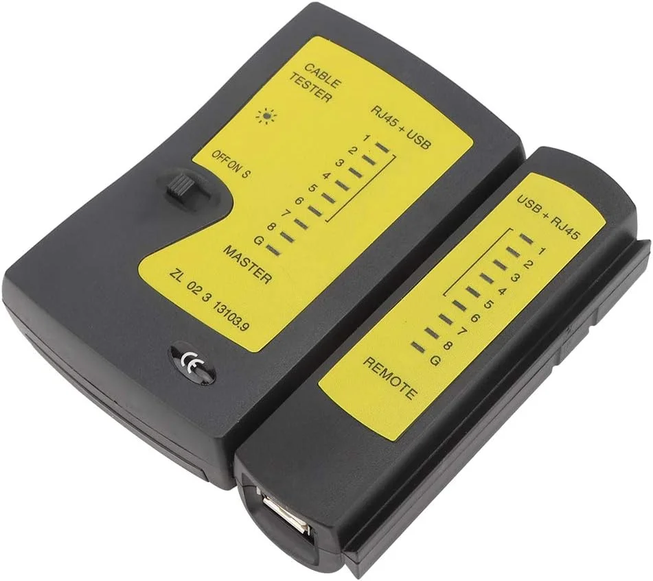 تستر کابل شبکه Hyuduo، تستر کابل USB RJ45 برای تست سریع و دقیق، مناسب برای متخصصان شبکه، با طراحی مجزا برای اندازه گیری آسان، عالی برای استفاده در تست