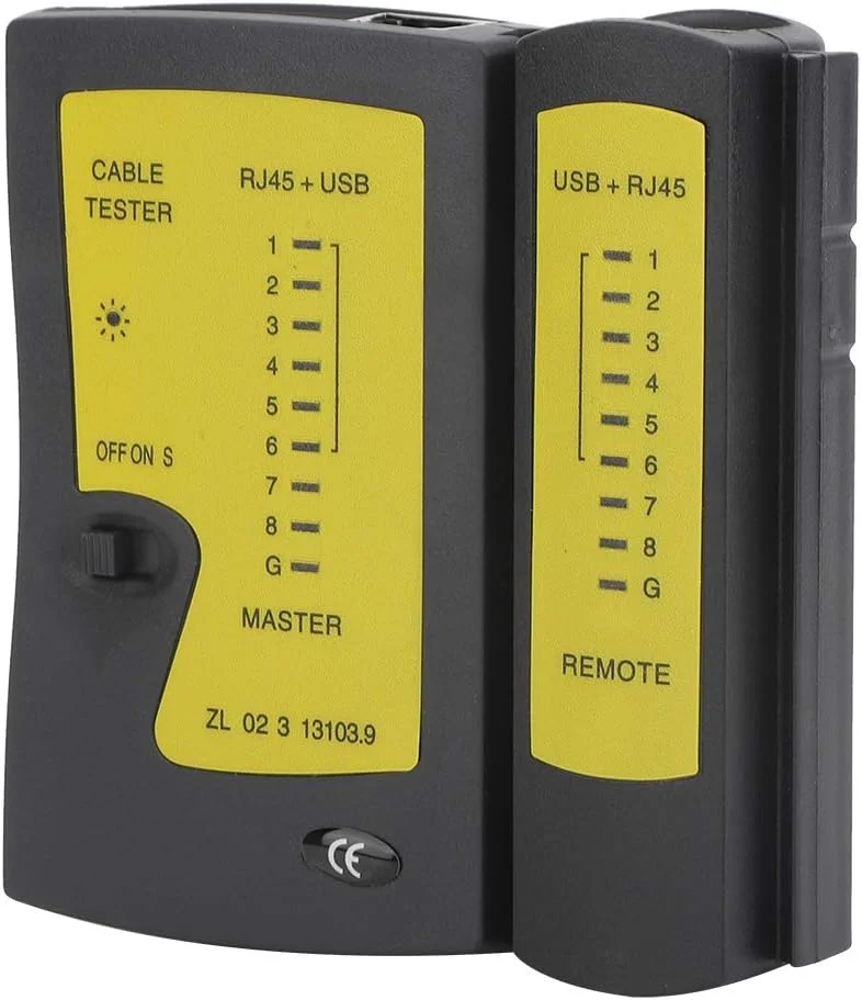 تستر کابل شبکه Hyuduo، تستر کابل USB RJ45 برای تست سریع و دقیق، مناسب برای متخصصان شبکه، با طراحی مجزا برای اندازه گیری آسان، عالی برای استفاده در تست