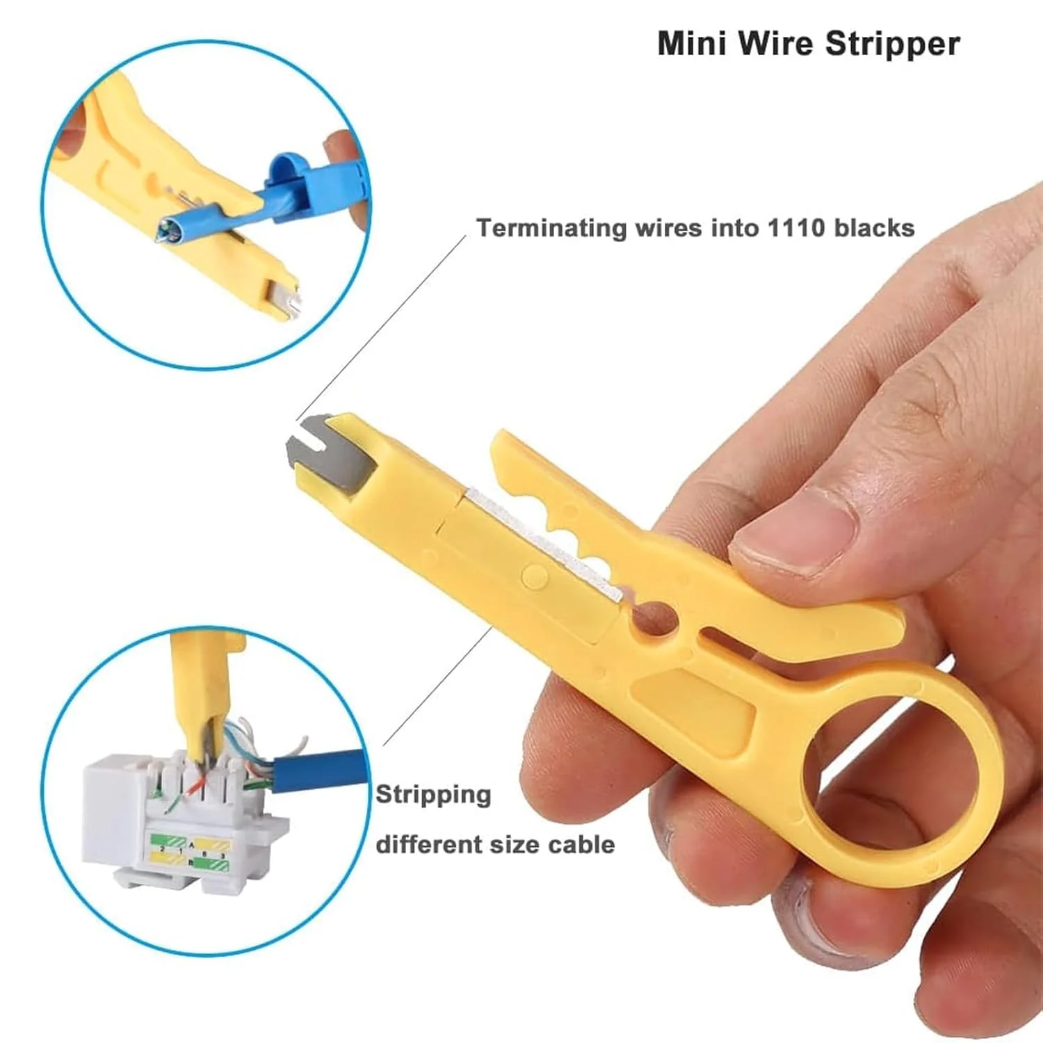 ابزار پرس و تست کابل شبکه Hyuduo RJ45 به همراه کانکتور و تستر کابل