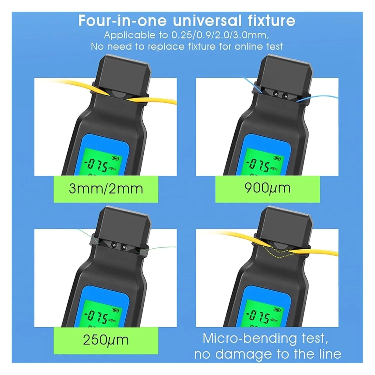 شناساگر فیبر نوری فعال با آشکارساز بصری داخلی، تستر کابل، آشکارساز ترافیک