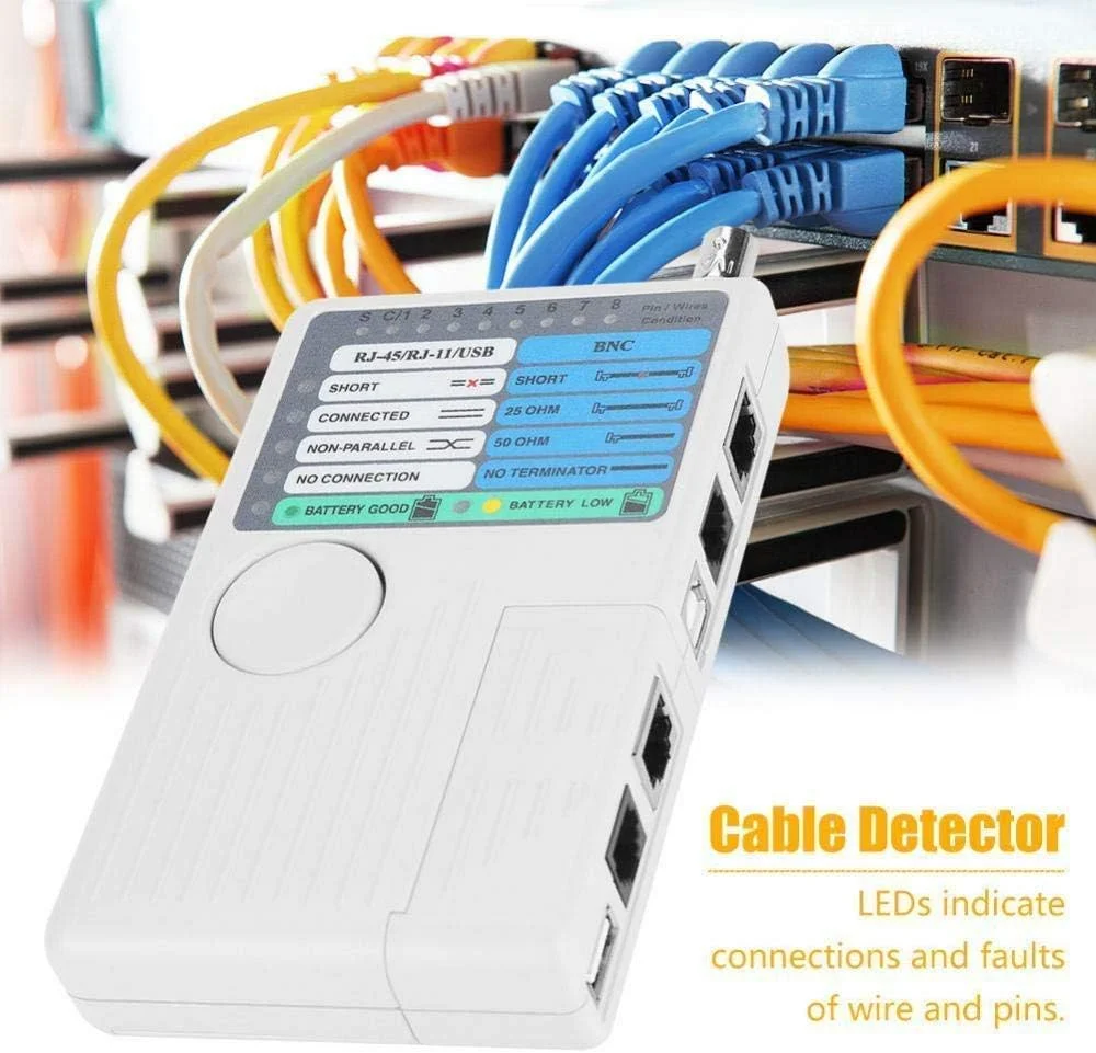 تستر کابل شبکه 4 در 1 iMBAPrice برای کابل های USB/BNC/Rj11/Rj45 LAN و UTP/STP