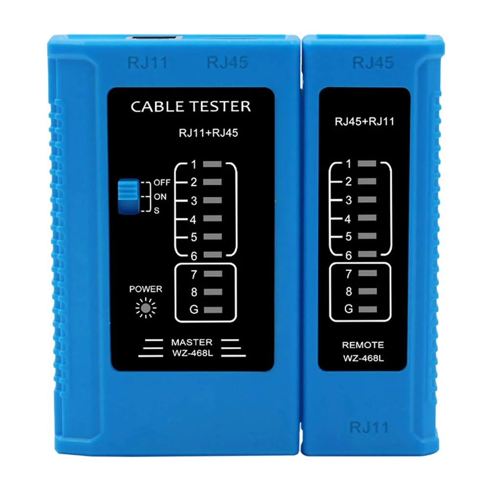 ابزار تست کابل شبکه imiiitt RJ45 RJ11 LAN، تستر کابل اترنت چند منظوره (رنگ: آبی)