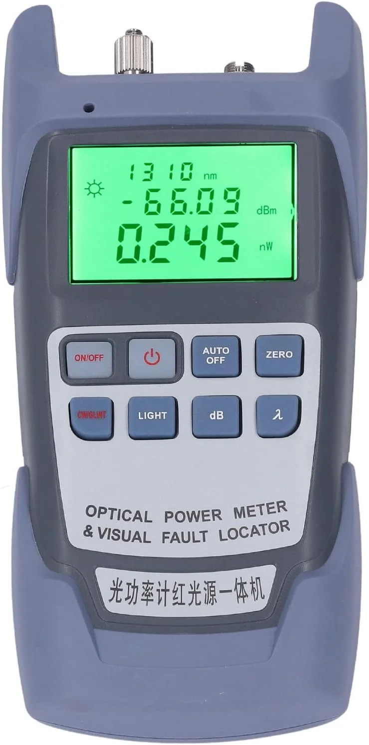 تستر کابل فیبر نوری یکپارچه با دقت بالا، ۷ طول موج، ضد ضربه، بدنه سیلیکونی ABS، یابنده بصری عیب فیبر (30MW)