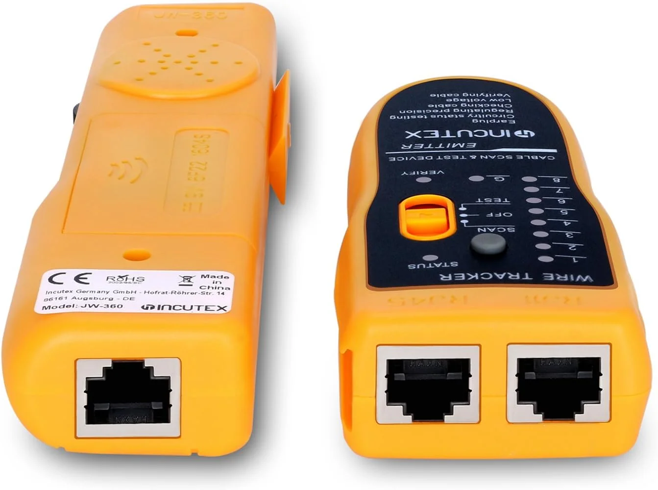 دستگاه ردیاب کابل Incutex LAN RJ45/RJ11 - ردیاب کابل، تستر کابل، تستر شبکه، تستر سیم تلفن