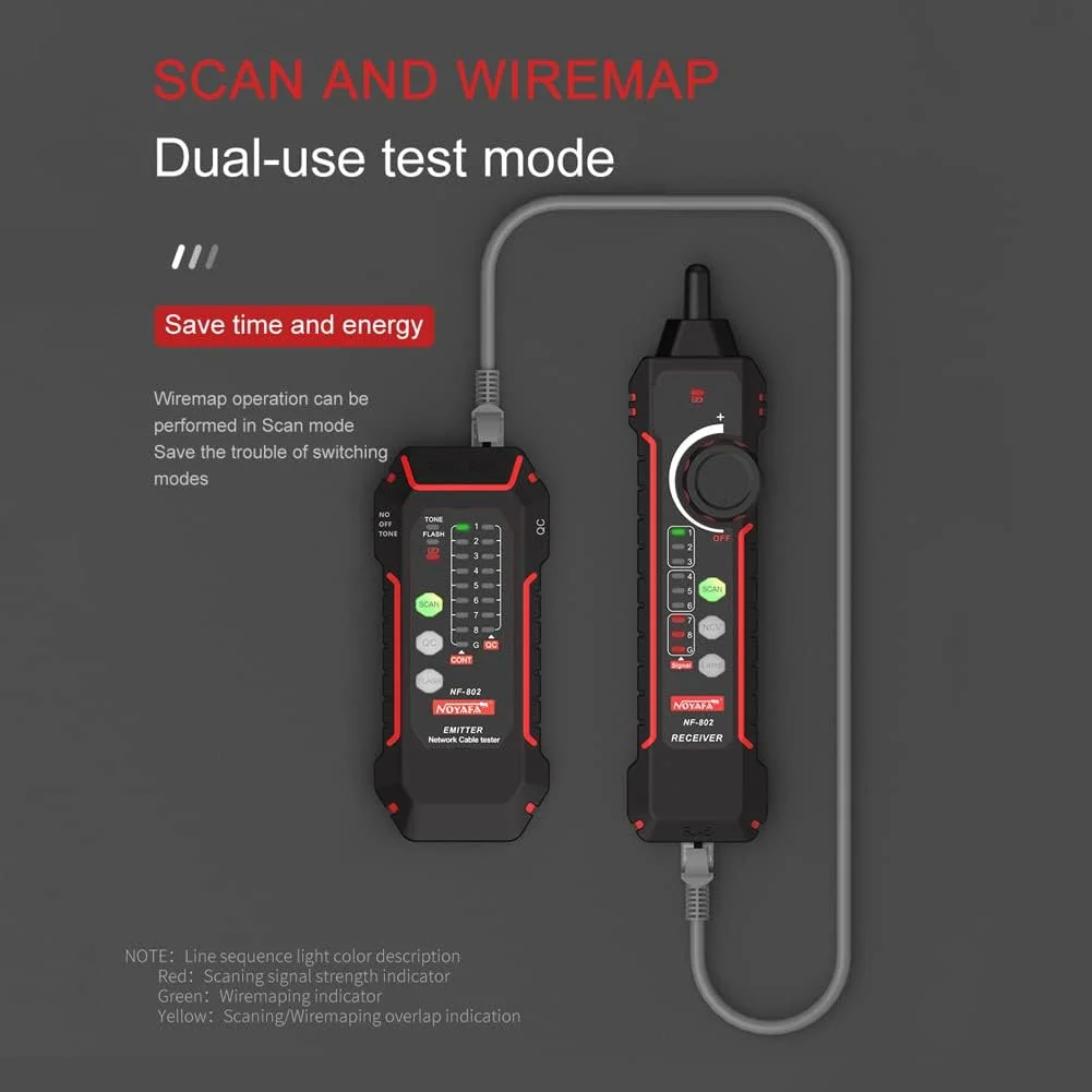تستر کابل شبکه Irovami، ردیاب خط RJ11 RJ45، ردیاب سیم چند منظوره با پروب، مرتب سازی و نگهداری کابل شبکه اترنت LAN، تست خط تلفن تستر کابل شبکه Irovami، ردیاب خط RJ11 RJ45، ردیاب سیم چند منظوره با پروب، مرتب سازی و نگهداری کابل شبکه اترنت LAN، تست خط تلفن