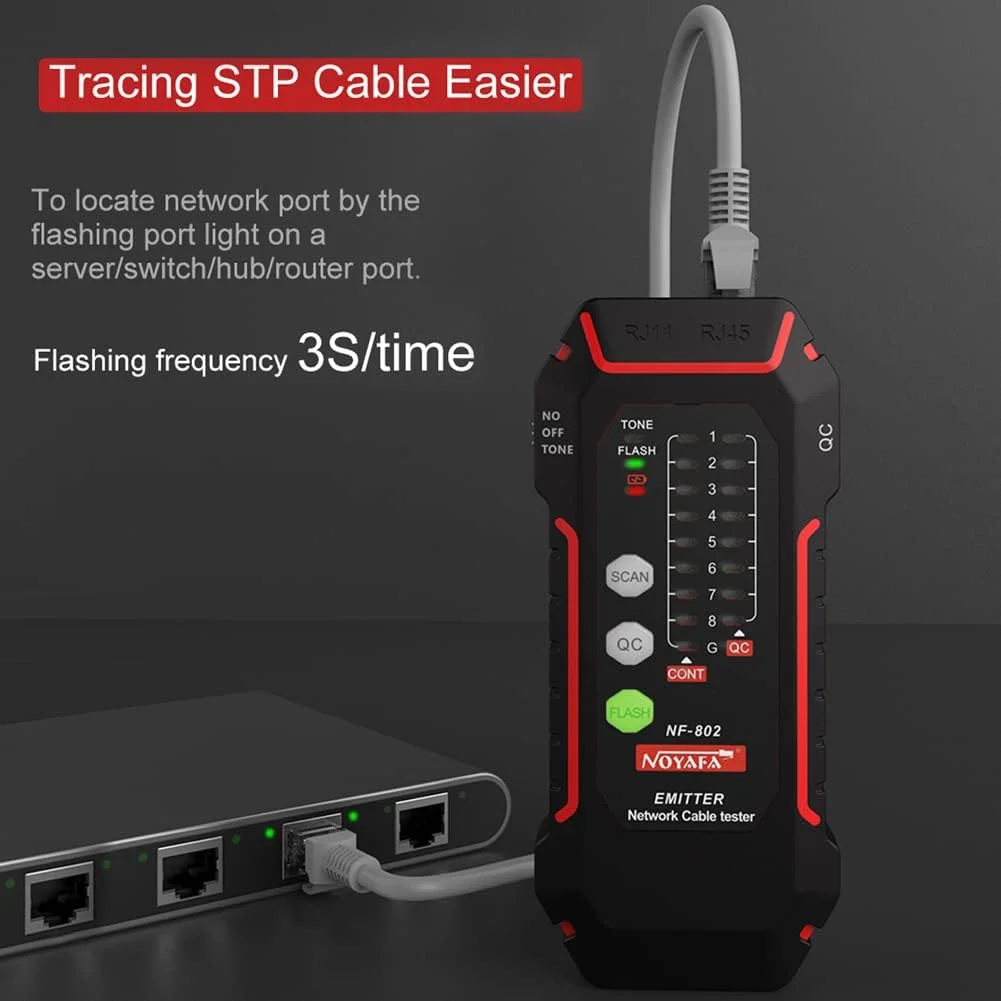 تستر کابل شبکه Irovami، ردیاب خط RJ11 RJ45، ردیاب سیم چند منظوره با پروب، مرتب سازی و نگهداری کابل شبکه اترنت LAN، تست خط تلفن تستر کابل شبکه Irovami، ردیاب خط RJ11 RJ45، ردیاب سیم چند منظوره با پروب، مرتب سازی و نگهداری کابل شبکه اترنت LAN، تست خط تلفن
