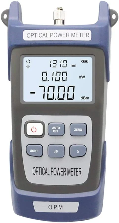 دستگاه تست فیبر نوری ایرومی مدل AUA-80A خاکستری، تستر افت نور فیبر نوری قابل حمل