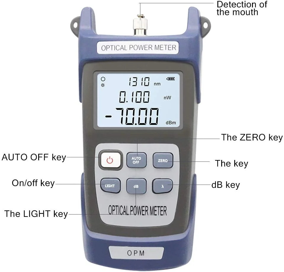 دستگاه تست فیبر نوری ایرومی مدل AUA-80A خاکستری، تستر افت نور فیبر نوری قابل حمل دستگاه تست فیبر نوری ایرومی مدل AUA-80A خاکستری، تستر افت نور فیبر نوری قابل حمل