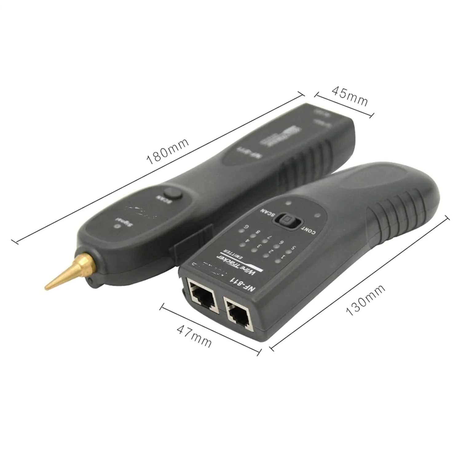 تستر کابل شبکه JACOJE، ردیاب خط تلفن، تونر، تستر کابل اترنت LAN، ابزار تست پیوستگی خط NF-811 RJ45 RJ11 برای استفاده در منزل، کار یا DIY!