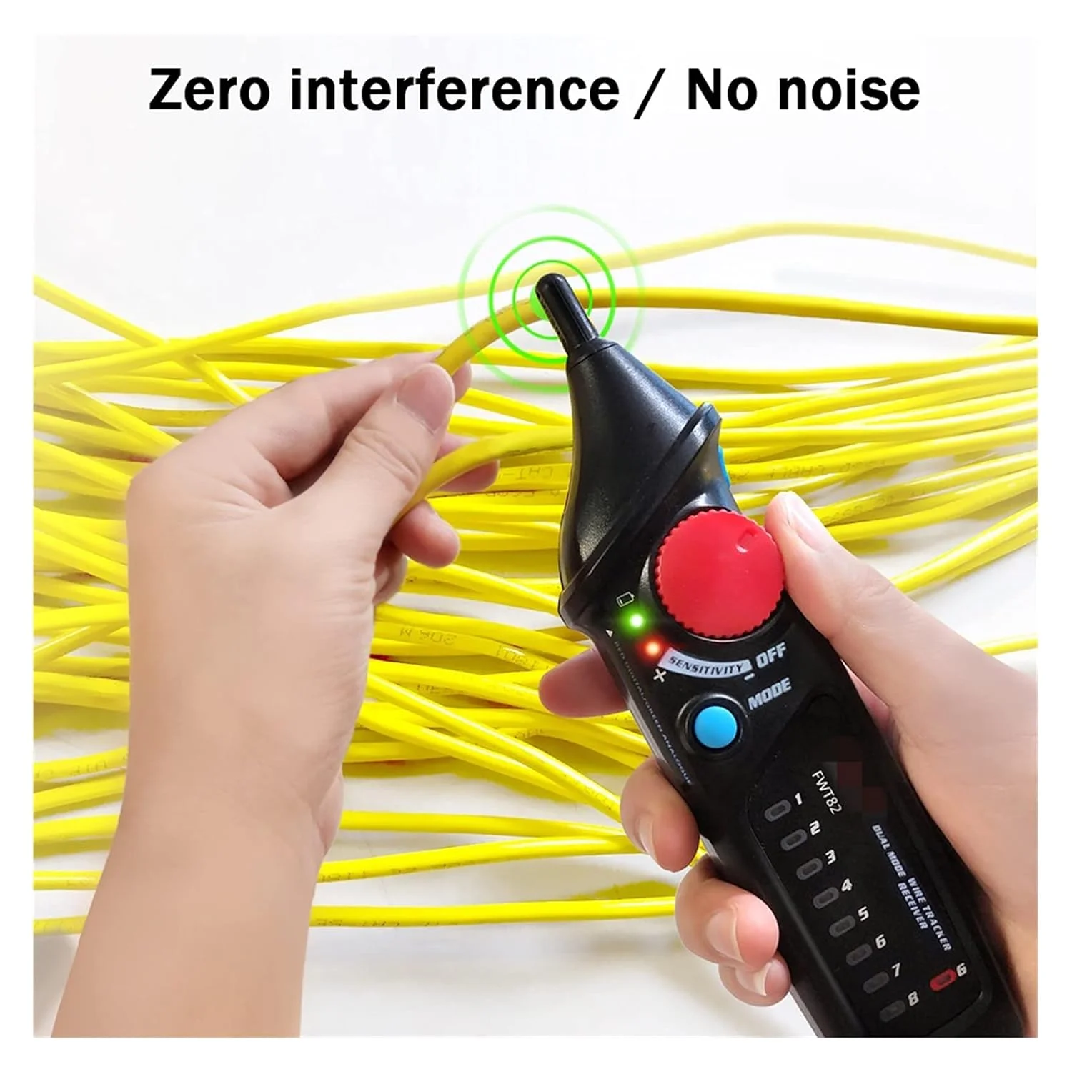 تستر کابل شبکه JACOJE، ردیاب کابل شبکه، تستر سیم حرفه ای RJ45 RJ11 تلفن، ردیاب اترنت LAN (رنگ: جعبه ابزار A)