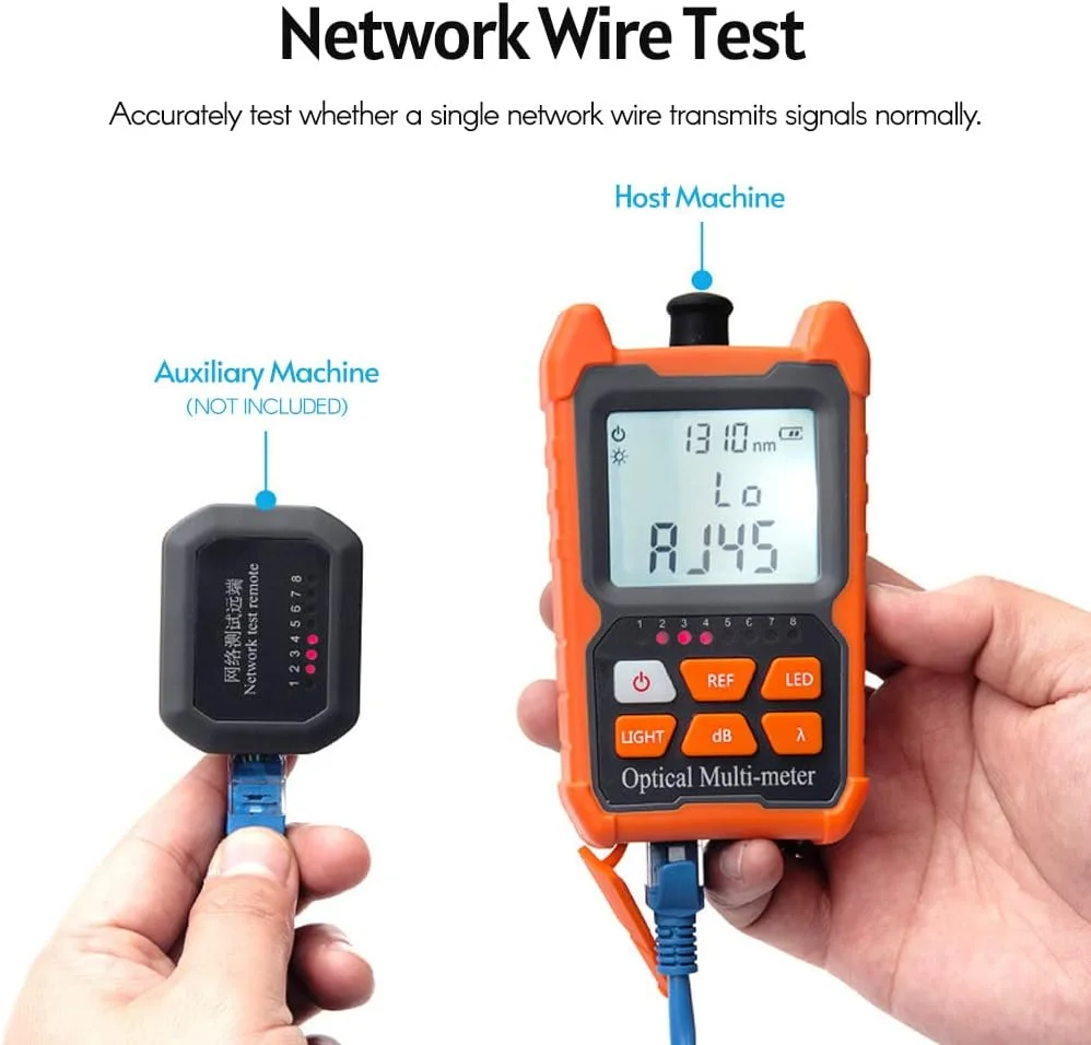 تستر کابل فیبر نوری شبکه، دقیق، قابل حمل و کوچک Joleritc با نور LED
