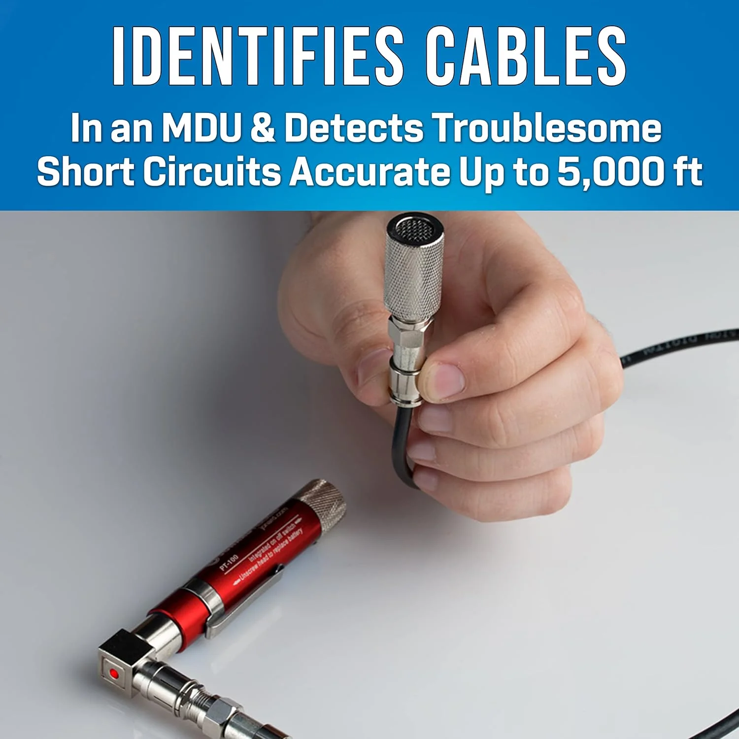 ردیاب کابل کواکسیال Jonard Tools PT-100، تستر پیوستگی و تونر جیبی با بوق شنیداری و LED