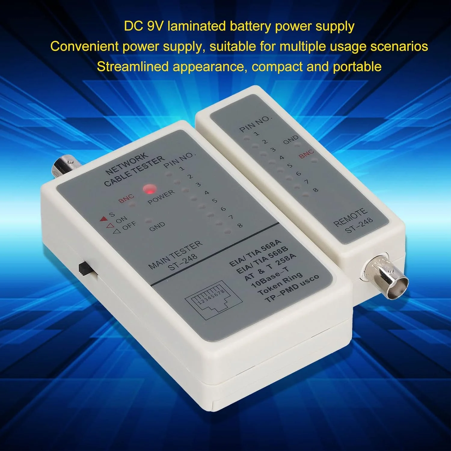 دستگاه تست کابل چند منظوره با پاسخ سریع و اسکن خودکار حساس برای RJ45 RJ12 RJ11