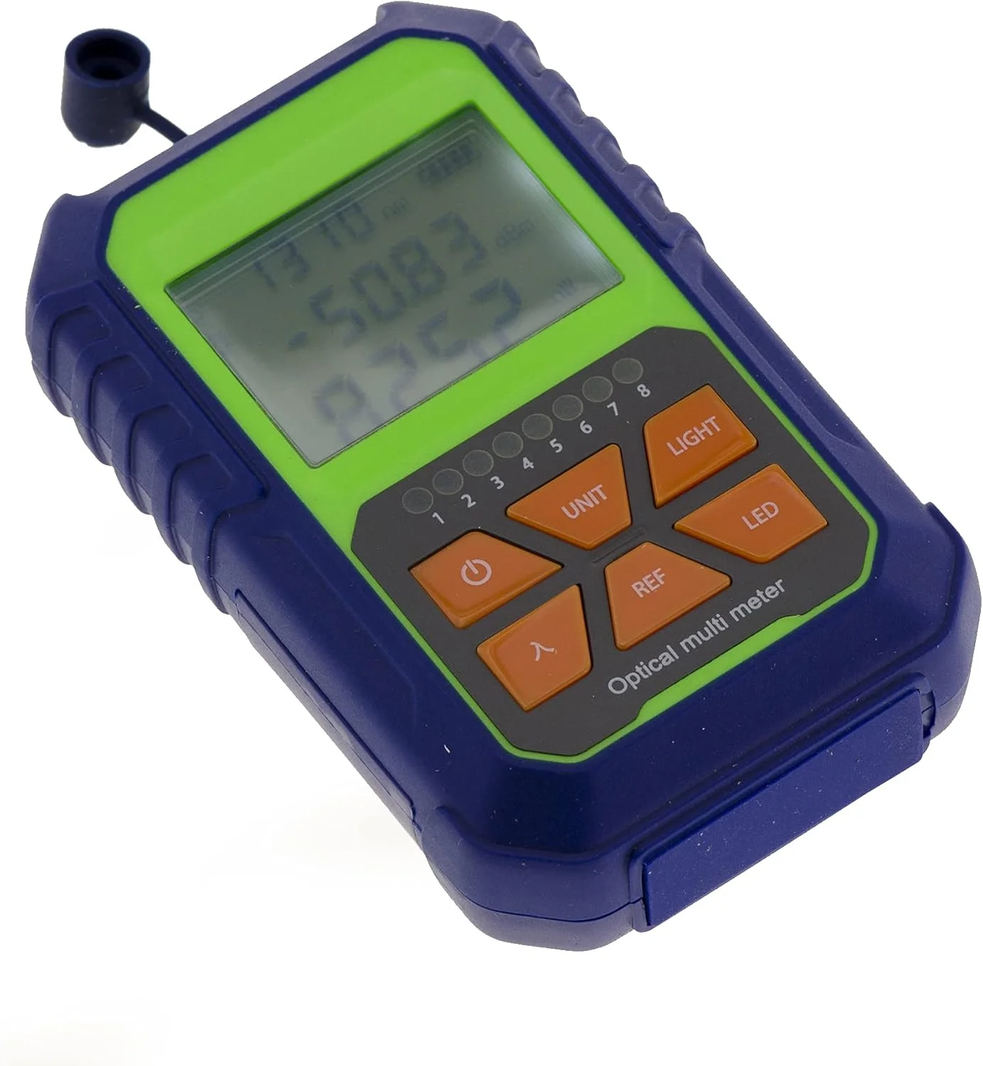 تستر کابل شبکه KALEA-INFORMATIQUE RJ45 و پاور متر فیبر نوری، صفحه نمایش LCD با نور پس زمینه، باتری قابل شارژ.