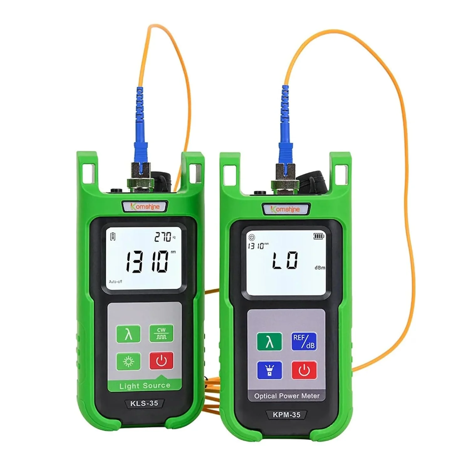 تستر کابل فیبر نوری FTTH مدل KPM-35 و منبع نور فیبر نوری تک حالته KLS-35 1310/1550 نانومتر (KPM35C به همراه KLS-35)