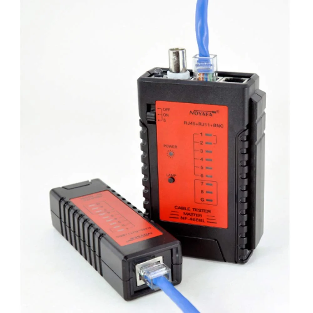 تستر دیجیتال کابل شبکه LAKIKA مدل NF_468BL برای تست کابل های RJ45, RJ11 و BNC