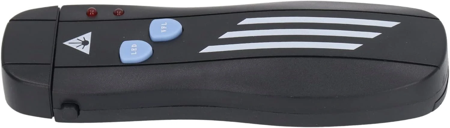 قلم تست نور قرمز یاب عیب بصری، سایز مینی، دستی، دقیق، برای کابل فیبر نوری 30 کیلومتر 30 مگاوات