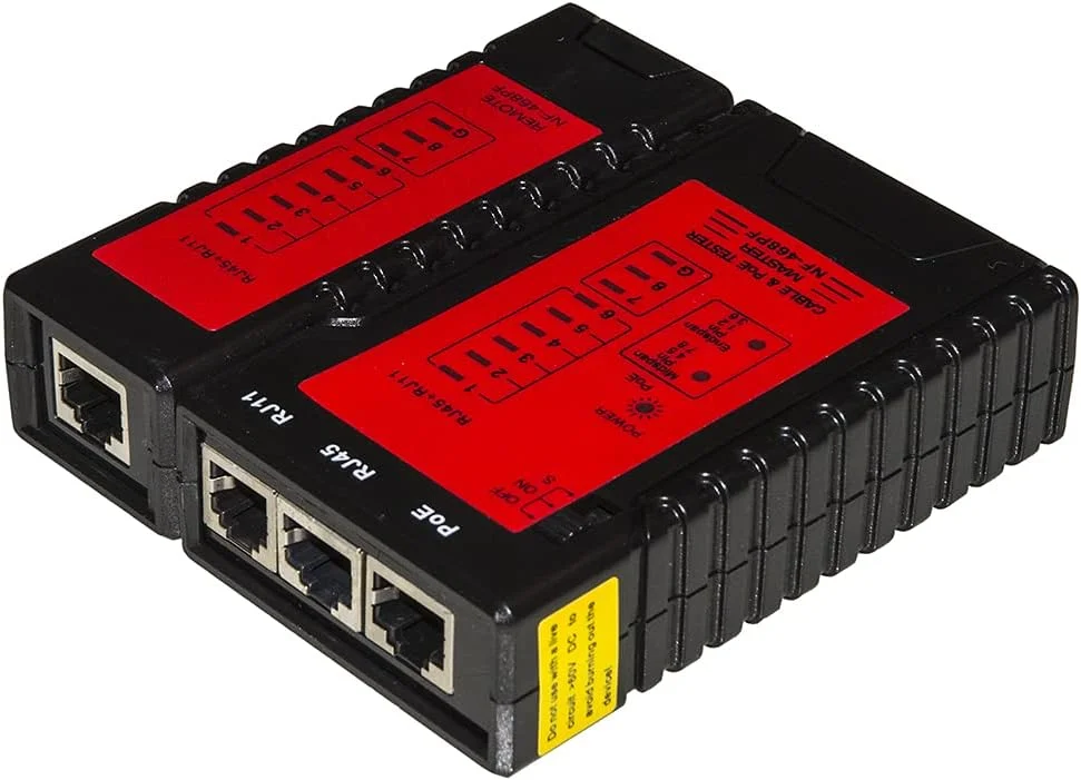 تستر شبکه برای کابل های RJ11، RJ45 و شبکه های POE