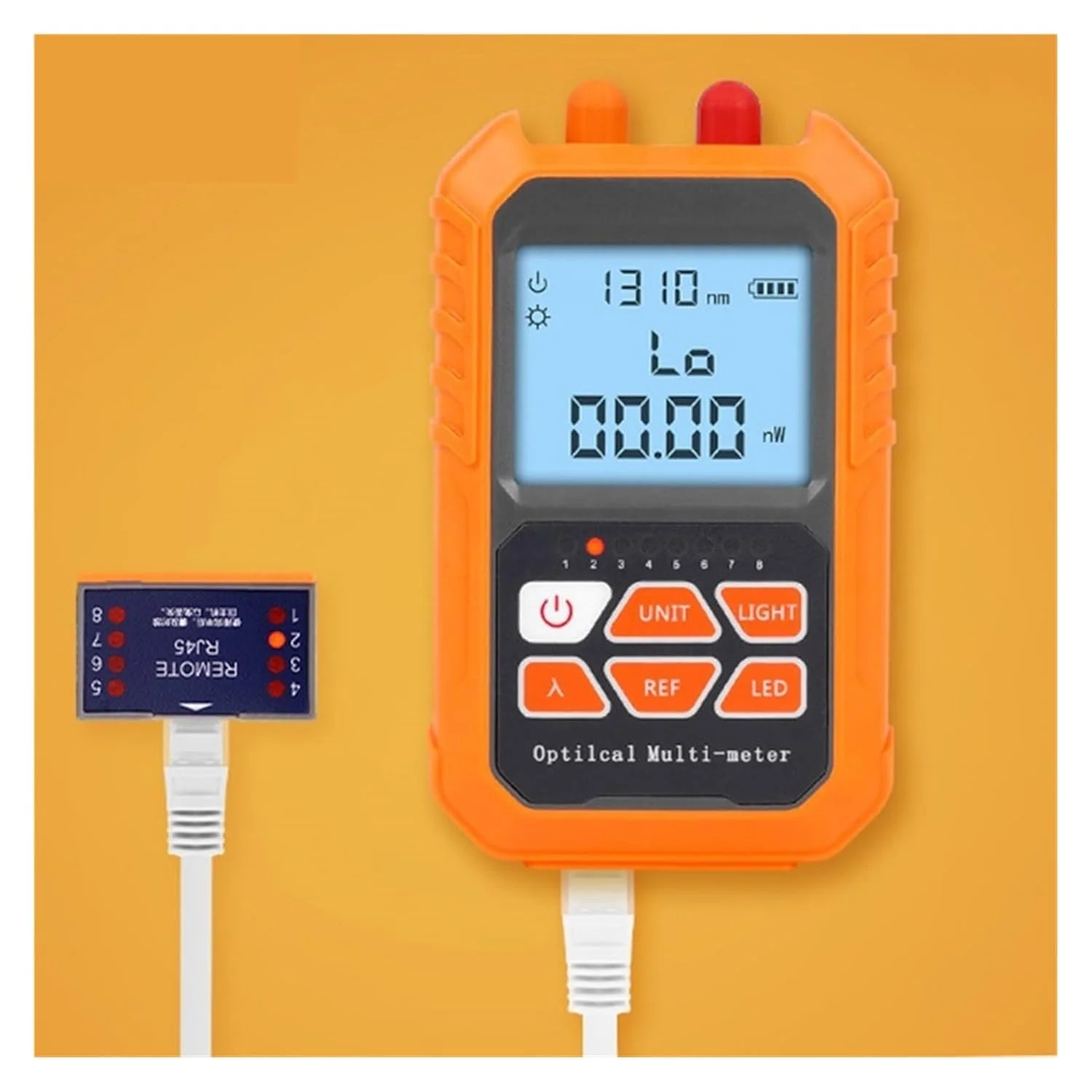 1Mw با نشانگر خطای دیداری 5Km، تستر توان نوری 3 در 1، نشانگر خطای دیداری، تست کابل شبکه، نورپردازی، تستر فیبر نوری (باتری AAA)