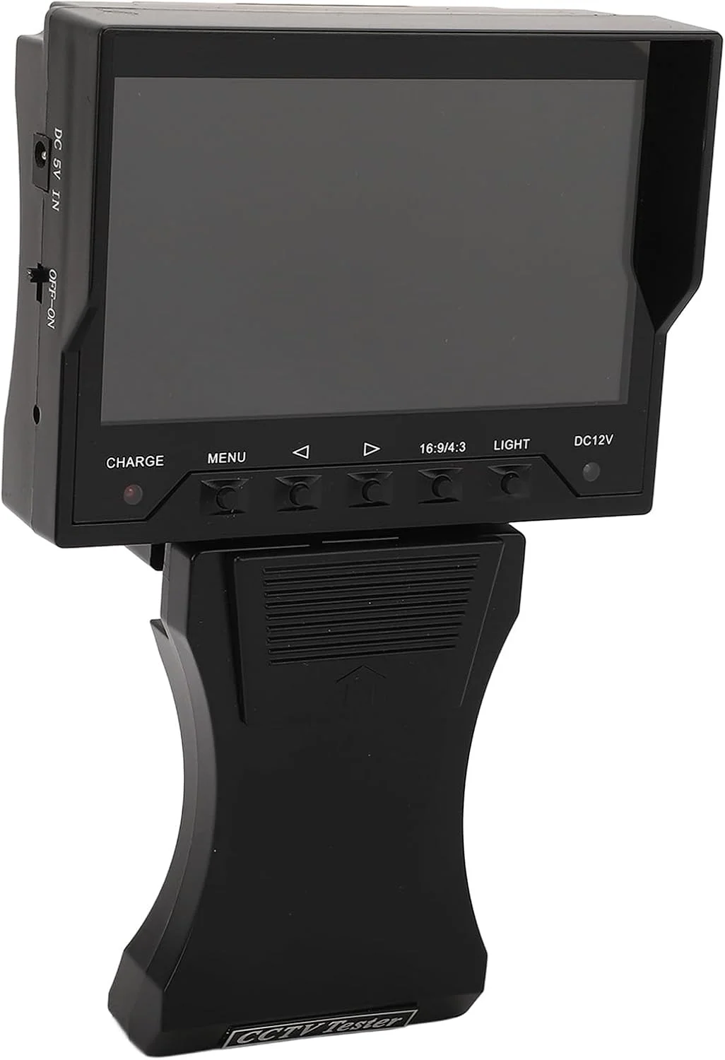 تستر دوربین مداربسته AHD Luqeeg، تستر مانیتور ویدئویی آنالوگ HD قابل حمل، ابزارهای شبکه با صفحه نمایش 4.3 اینچی، تست کابل UTP / ورودی VGA HDMI، سوئیچ OSD (پریز UK)