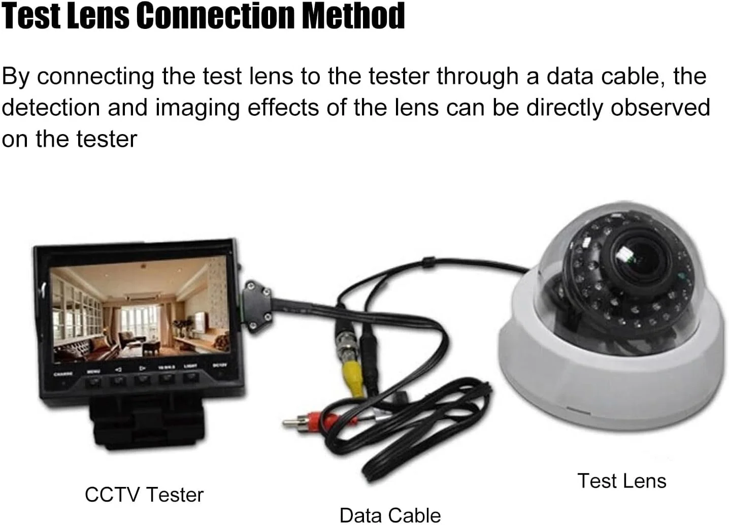 تستر دوربین مداربسته AHD Luqeeg، تستر مانیتور ویدئویی آنالوگ HD قابل حمل، ابزارهای شبکه با صفحه نمایش 4.3 اینچی، تست کابل UTP / ورودی VGA HDMI، سوئیچ OSD (پریز UK)