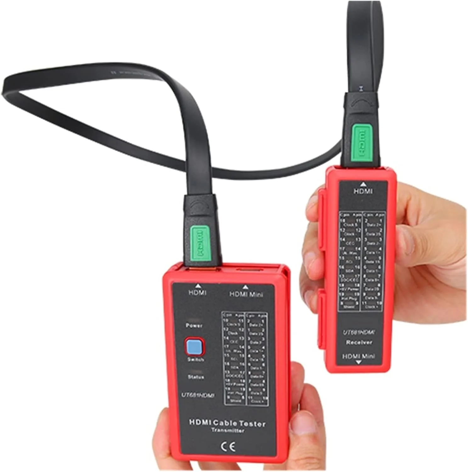 ابزار تست کابل شبکه/خط تلفن/خط BNC/HDMI مدل LZFuiop با قابلیت ردیابی گل میخ و اسکنر دیوار (Ut681c)