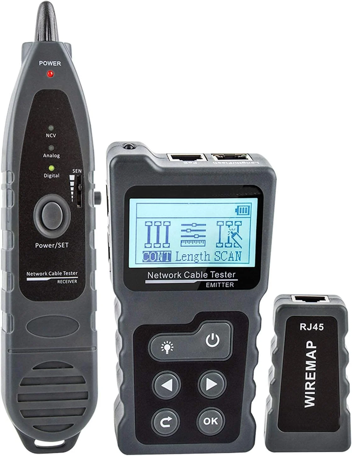 تستر کابل شبکه LZFuiop، ردیاب سیم کابل شبکه دیجیتال اترنت CAT5 CAT6 LAN Poe، نمایشگر LCD، ابزارهای شبکه