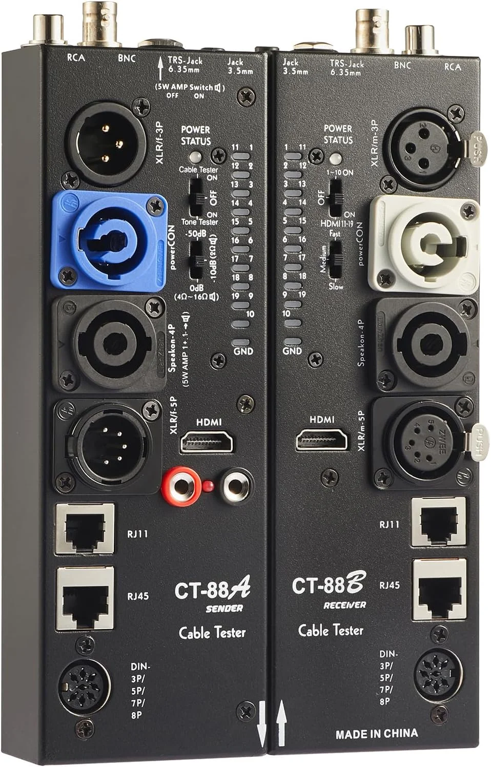 MFL. تستر کابل پیشرفته جداشدنی، یابنده صوتی خط کابل، بررسی کننده کابل های مشکی، سوئیچ 10 طرفه، ردیاب سیم با نشانگرهای LED، حالت کار جداگانه، مستطیلی