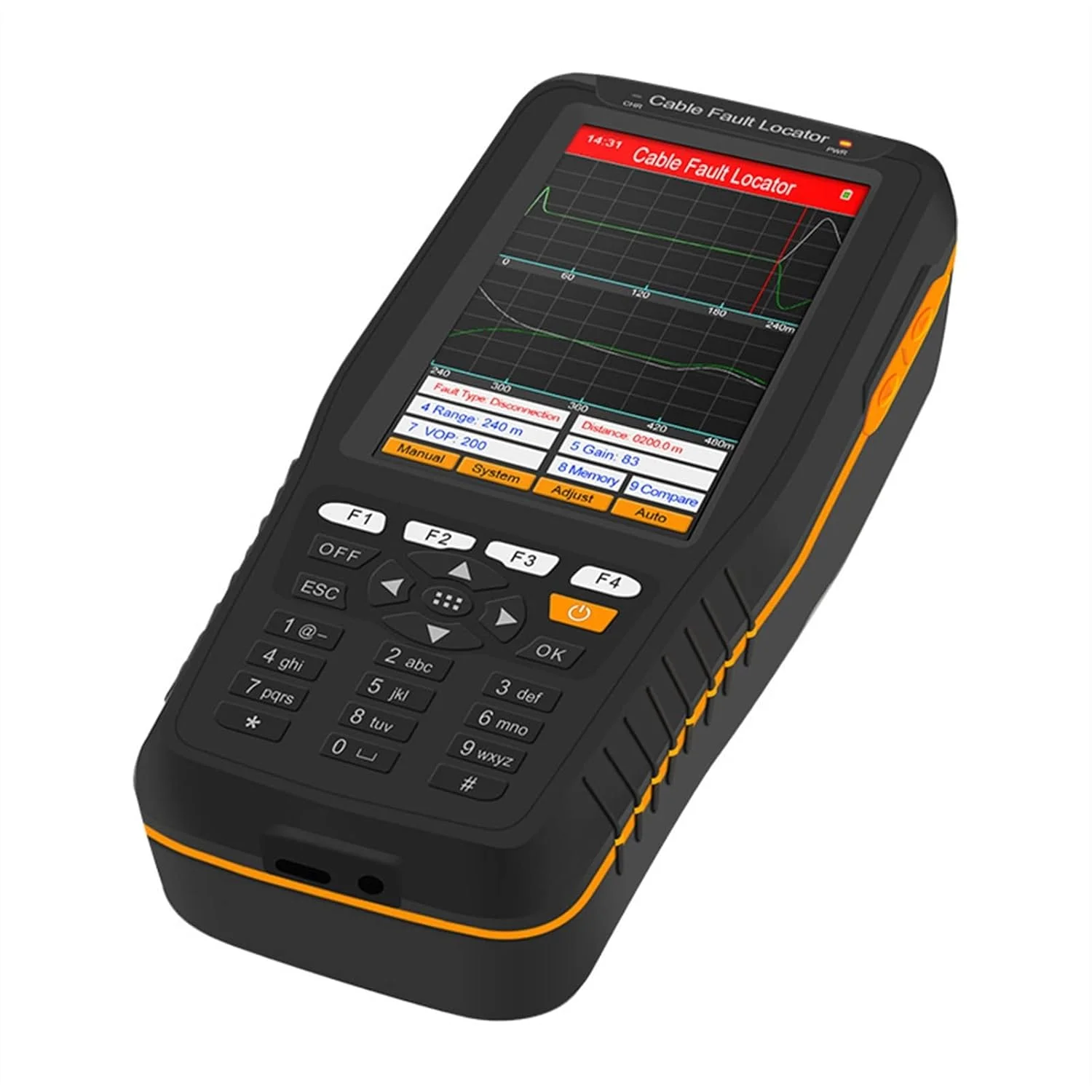 تستر فیبر نوری MOBYAT، تستر عیب یابی کابل ارتباطی برق، تستر طول کابل، طول قطع اتصال، خط مختلط، اتصال کوتاه