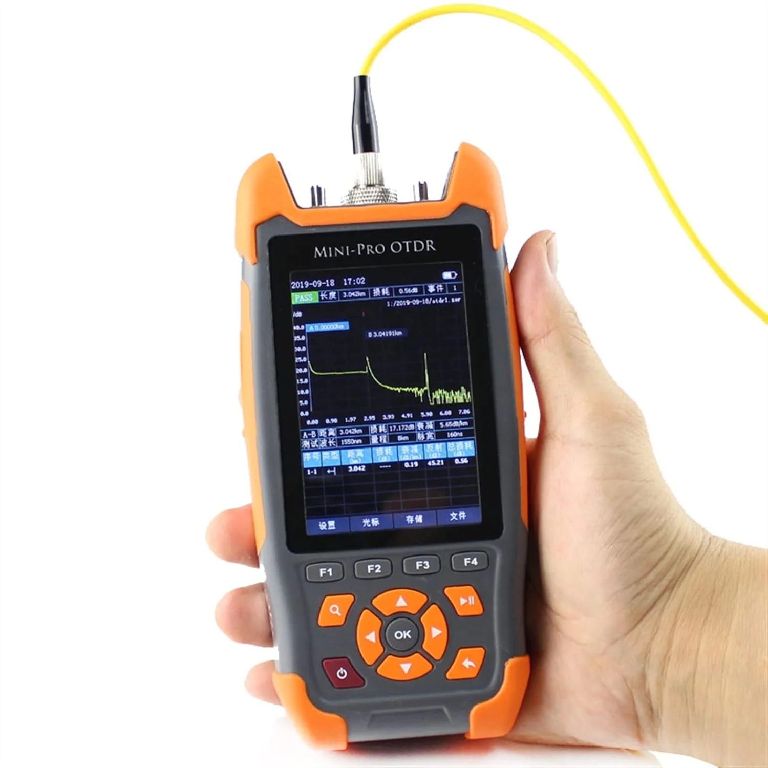 توان سنج نوری چند منظوره OTDR تستر فیبر رفلکتومتر حوزه زمان نوری، آشکارساز نقطه شکست کابل نوری، آشکارساز عیب کابل چرمی برای اندازه گیری Zeenyi