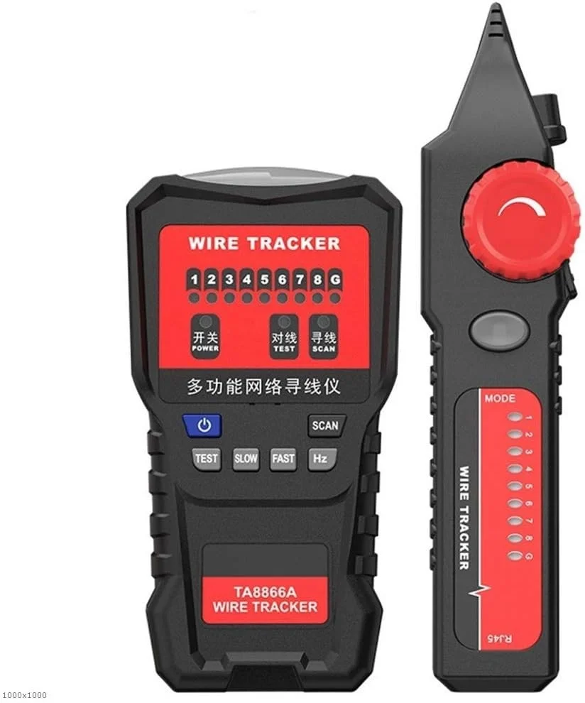 تستر دیجیتال سیم تلفن TA8866A RJ11 RJ45 8P 6P ردیاب سیم تلفن، ردیاب کابل شبکه Zeenyi