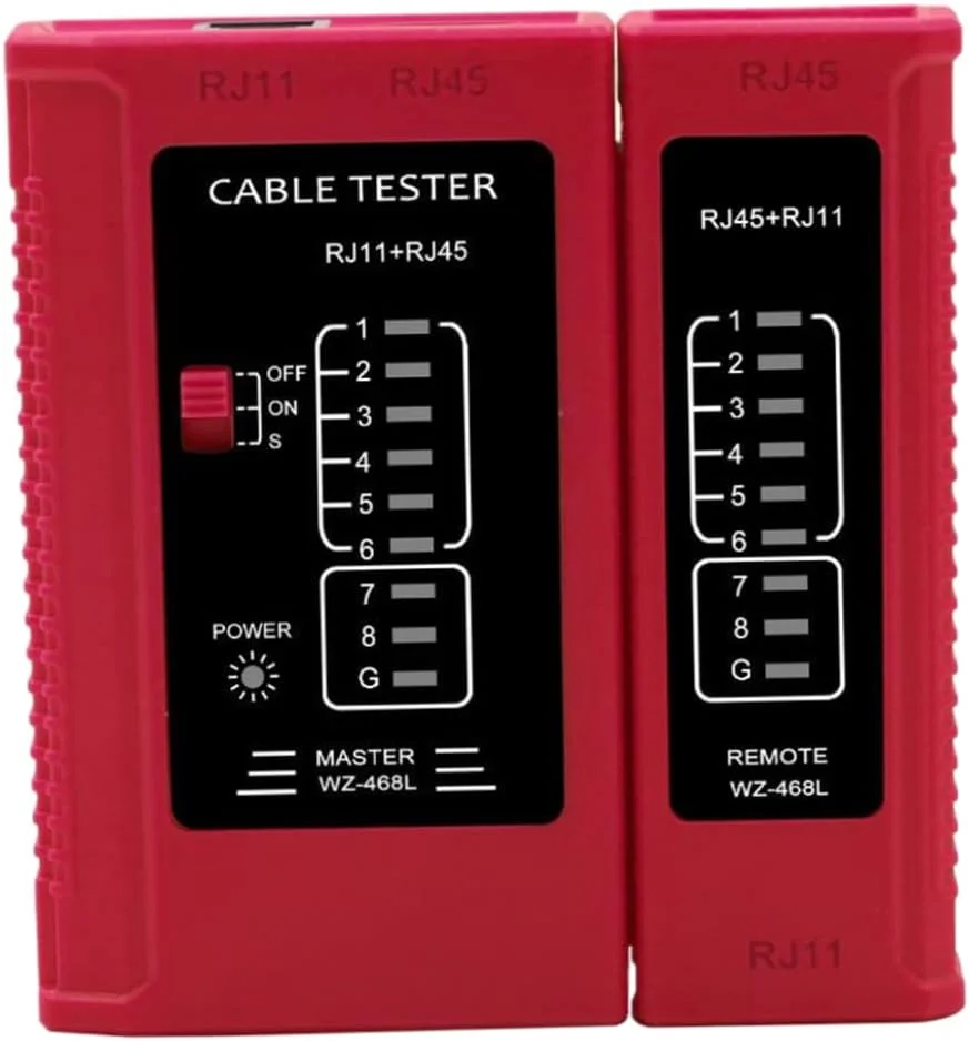 ابزار تست کابل شبکه RJ45 RJ11 USB LAN سیم اترنت کانکتور قرمز، لوازم جانبی Zeenyi