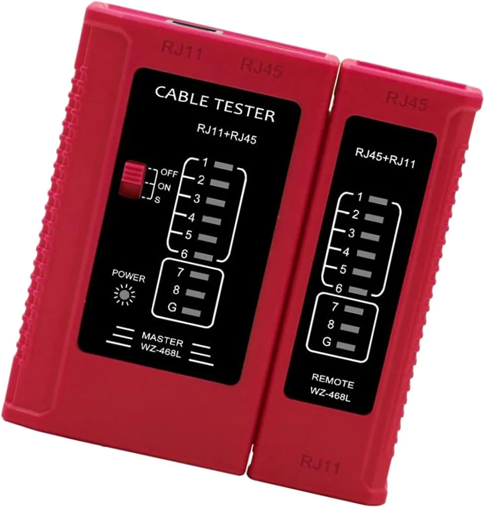 ابزار تست کابل شبکه RJ45 RJ11 USB LAN سیم اترنت کانکتور قرمز، لوازم جانبی Zeenyi