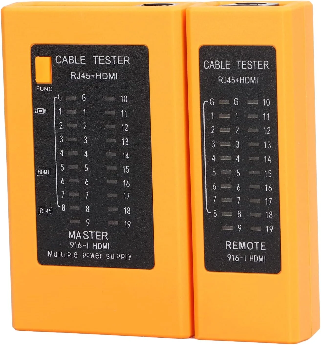 تستر کابل شبکه NDNCZDHC، تستر کابل رابط چندرسانه ای HD RJ45، ابزار شبکه برای اندازه گیری اتصال کوتاه/کراس اوور