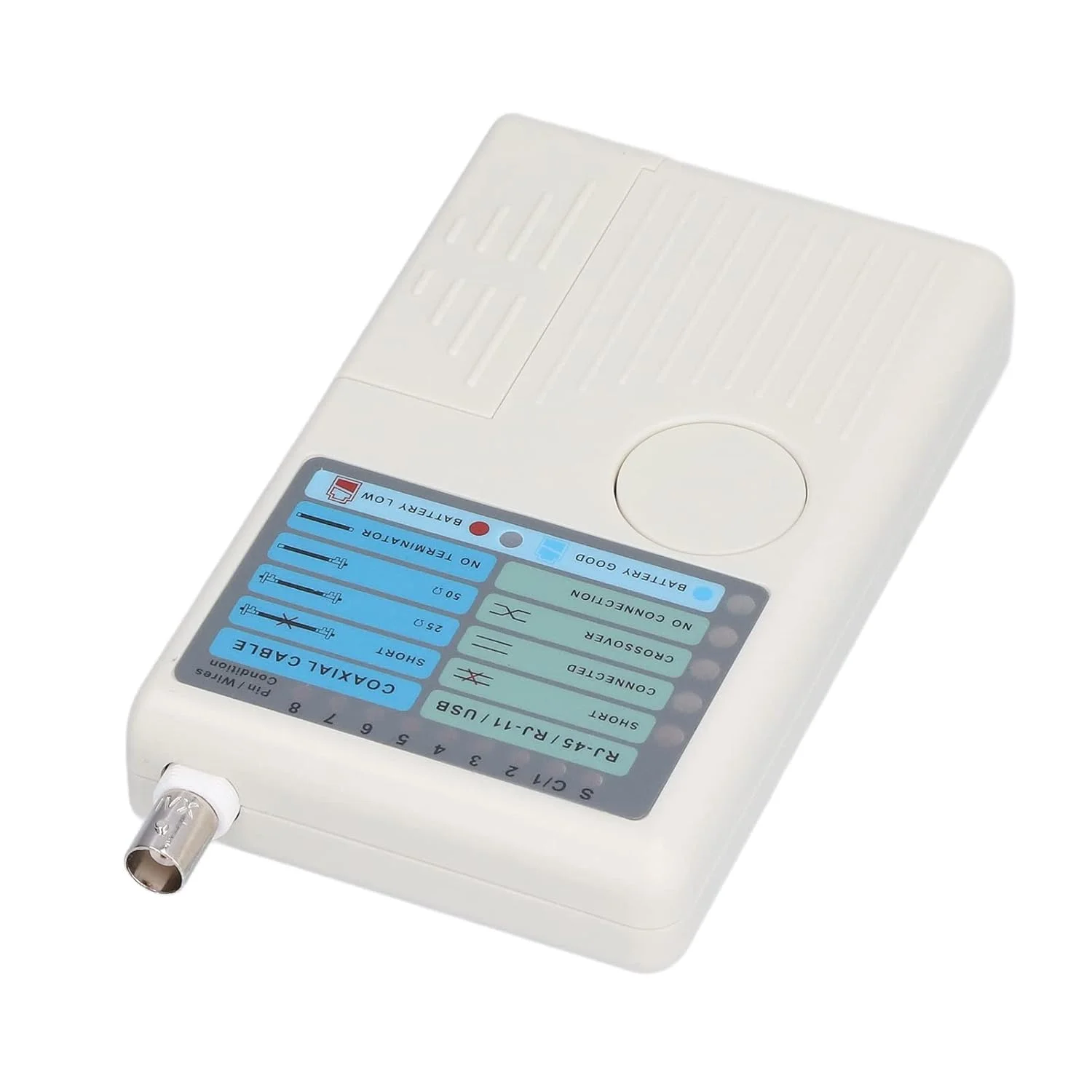 تستر کابل شبکه 4 در 1 - تستر کابل RJ11، RJ45، BNC، USB با LED و بازر، برد 1000 فوت، تست مدار باز/اتصال کوتاه، برای مهندسان و متخصصان تعمیر و نگهداری