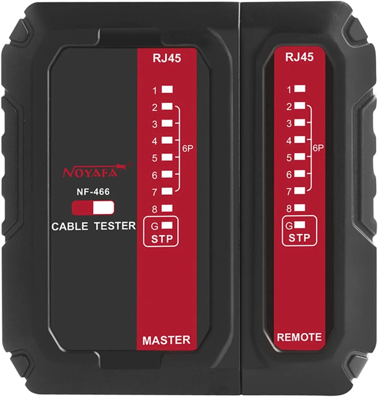 تستر کابل شبکه NF-466، تستر کابل شبکه POE، لانچر و گیرنده بررسی سیم، تستر پیوستگی کابل UTP و STP، RJ45/RJ11/R]12/CAT5/CAT6/CAT7 UTP، ابزار تست سیم و یابنده خط شبکه T