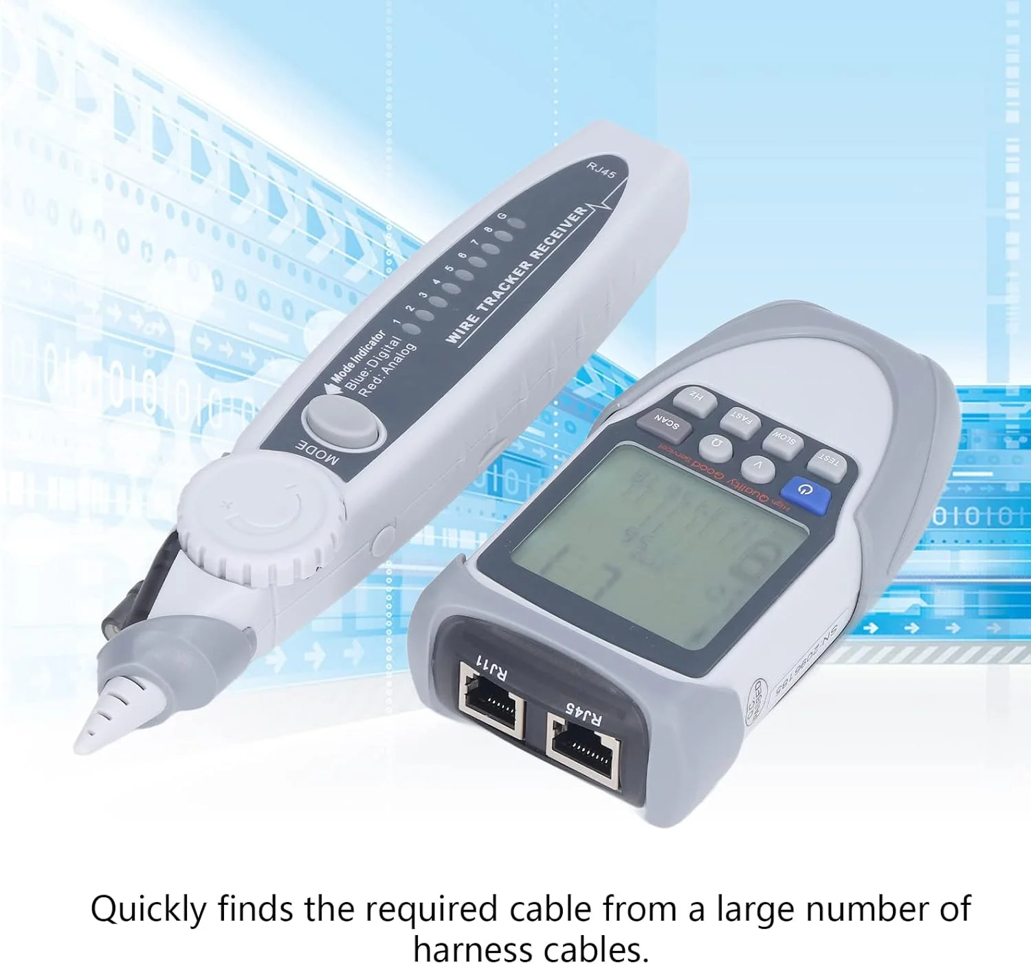 تستر کابل، تستر کابل شبکه LCD، ابزار ردیاب سیم اترنت دیجیتال آنالوگ PoE، تست پیوستگی، ولتاژ، کابل های اترنت