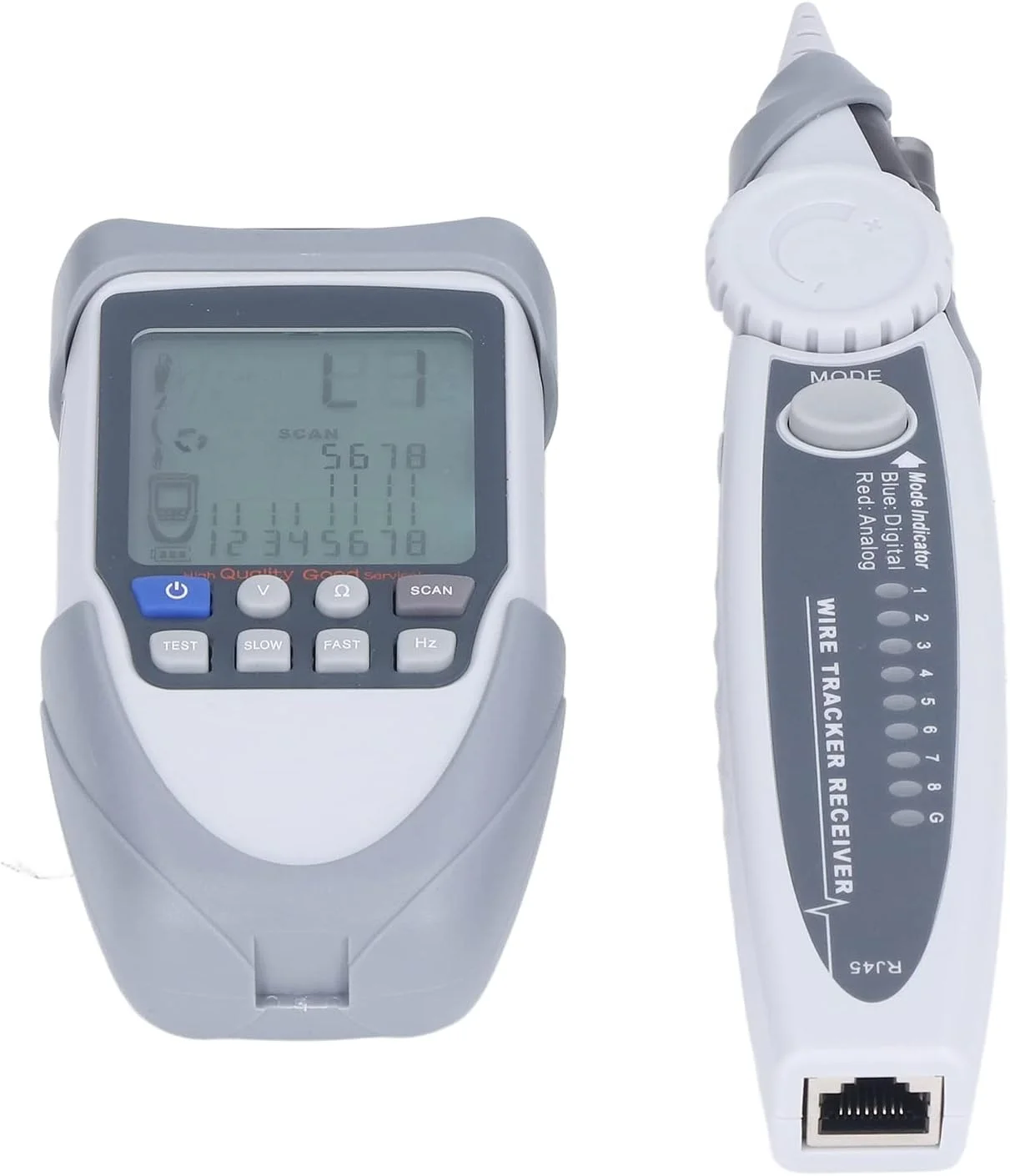 تستر کابل، تستر کابل شبکه LCD، ابزار ردیاب سیم اترنت دیجیتال آنالوگ PoE، تست پیوستگی، ولتاژ، کابل های اترنت