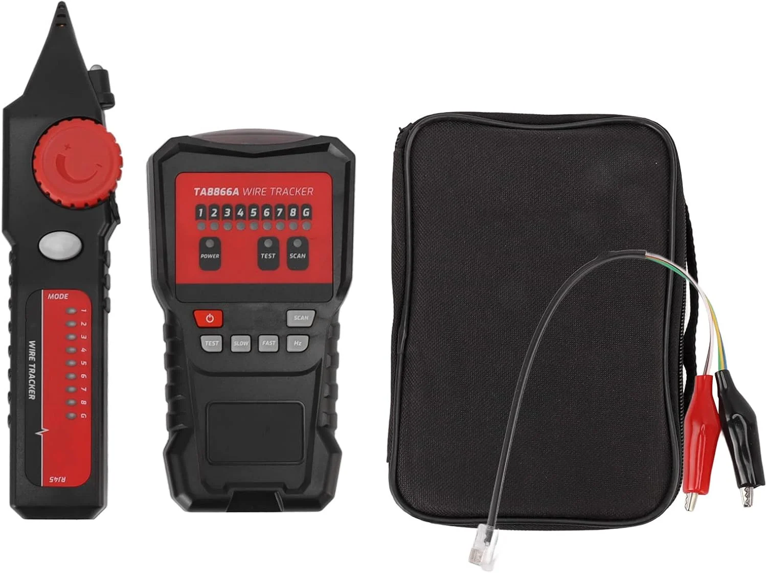 ردیاب کابل شبکه، ردیاب سیم برق، تستر کابل با نشانگر LED برای تشخیص کابل شبکه و کابل ارتباطی