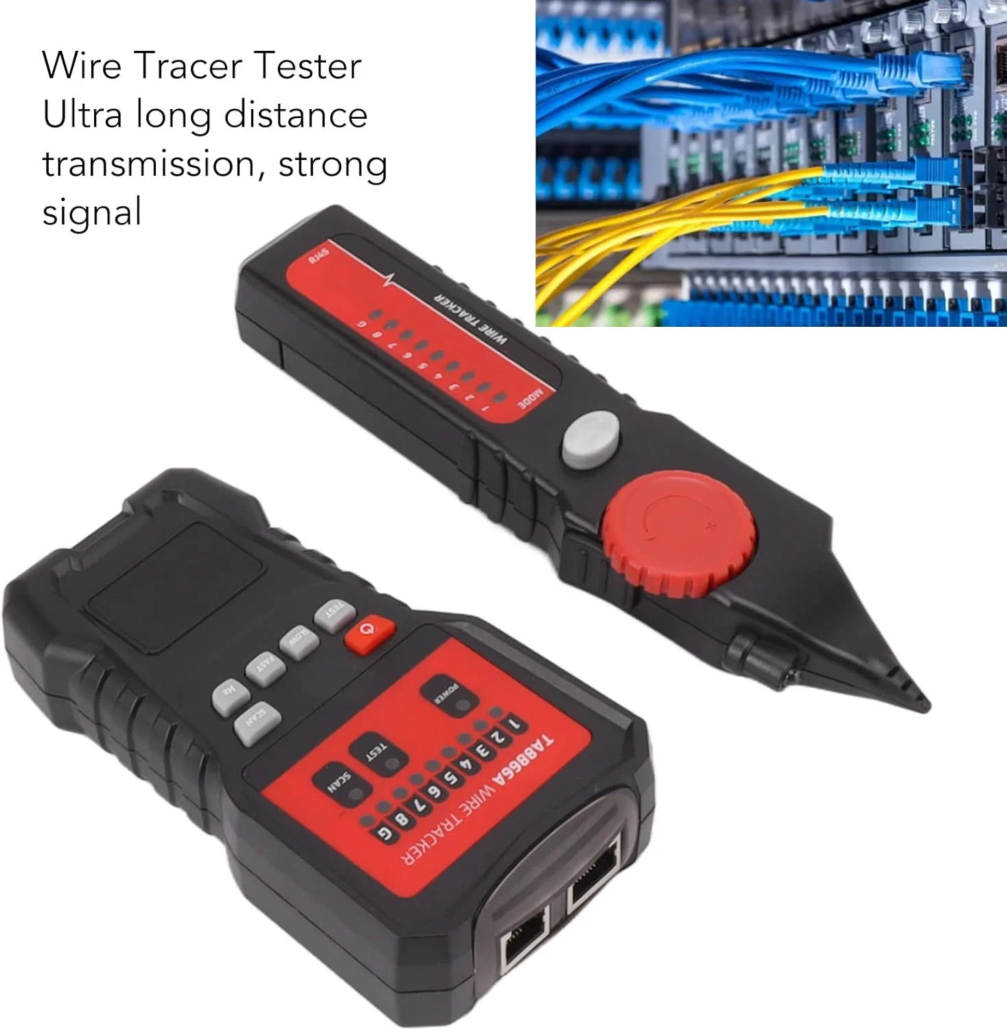 ردیاب کابل شبکه، ردیاب سیم برق، تستر کابل با نشانگر LED برای تشخیص کابل شبکه و کابل ارتباطی