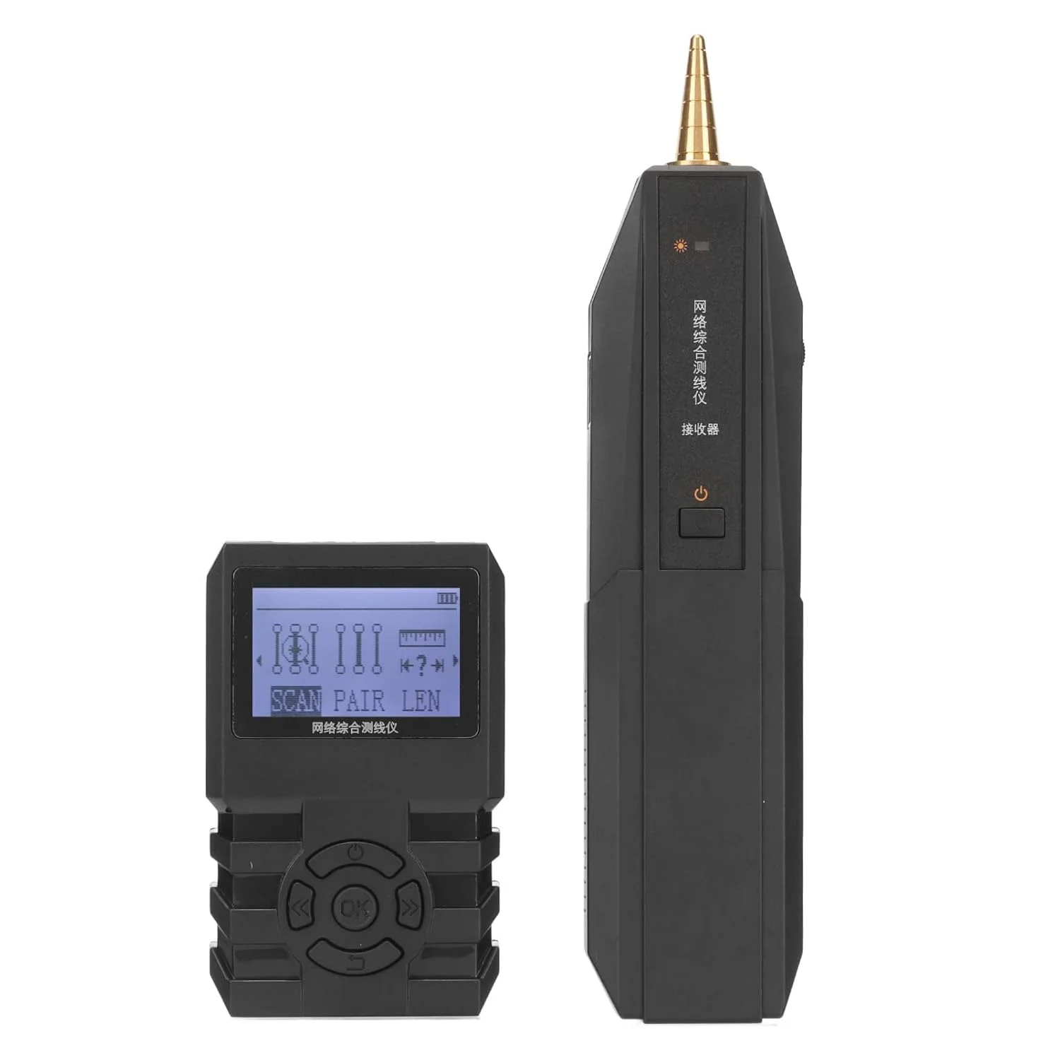 تستر کابل شبکه، تستر کابل اترنت با 5 حالت اسکن با PoE، ردیاب سیم اترنت با صفحه نمایش LCD، ابزار تست سیم برای LAN RJ45، یاب خط تلفن زیرزمینی تعمیرات خانگی