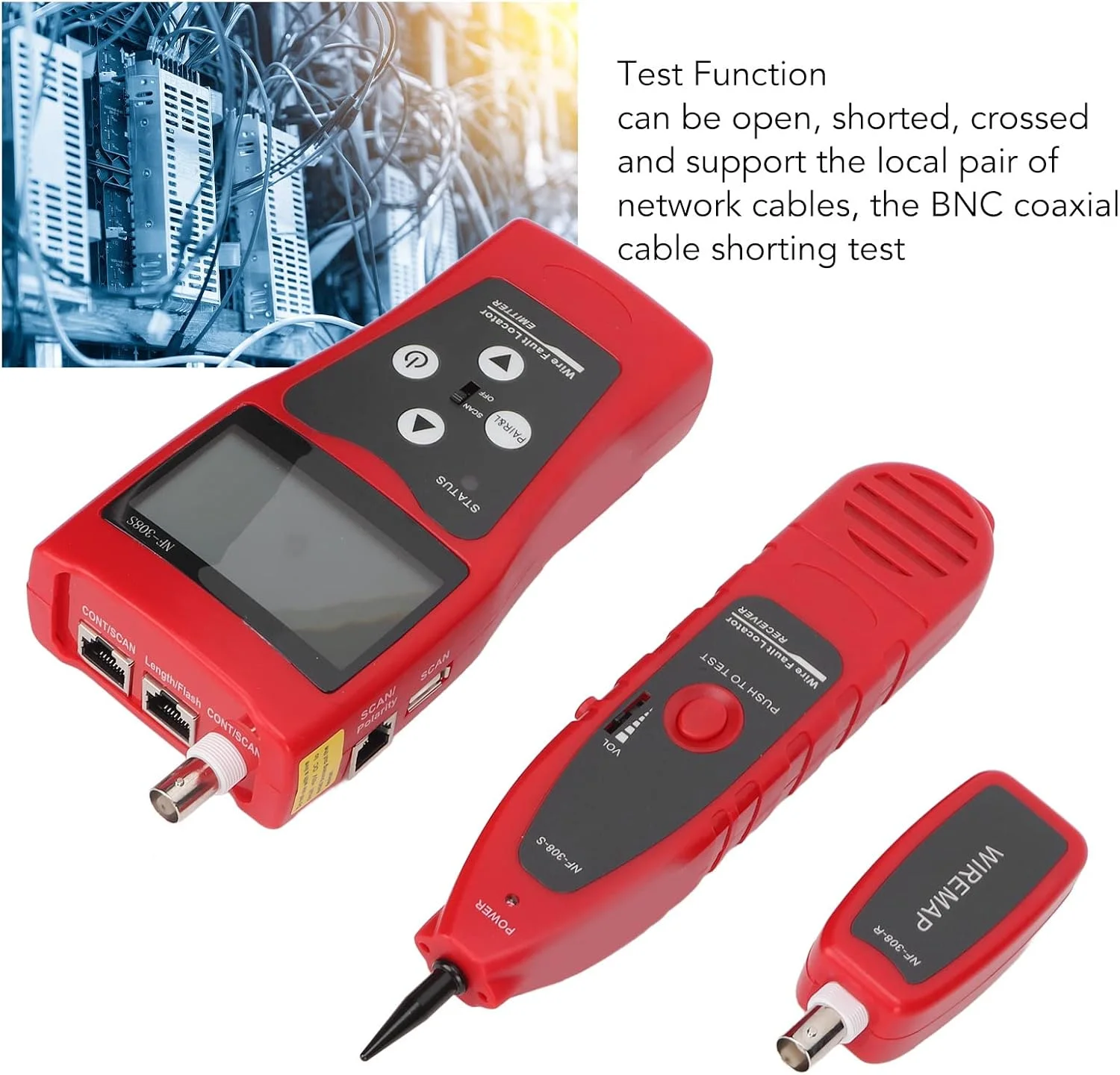 تستر کابل شبکه JDYHW، تستر کابل اترنت RJ11 RJ45، ردیاب سیم چند منظوره با پروب برای کابل کواکسیال تلفن LAN
