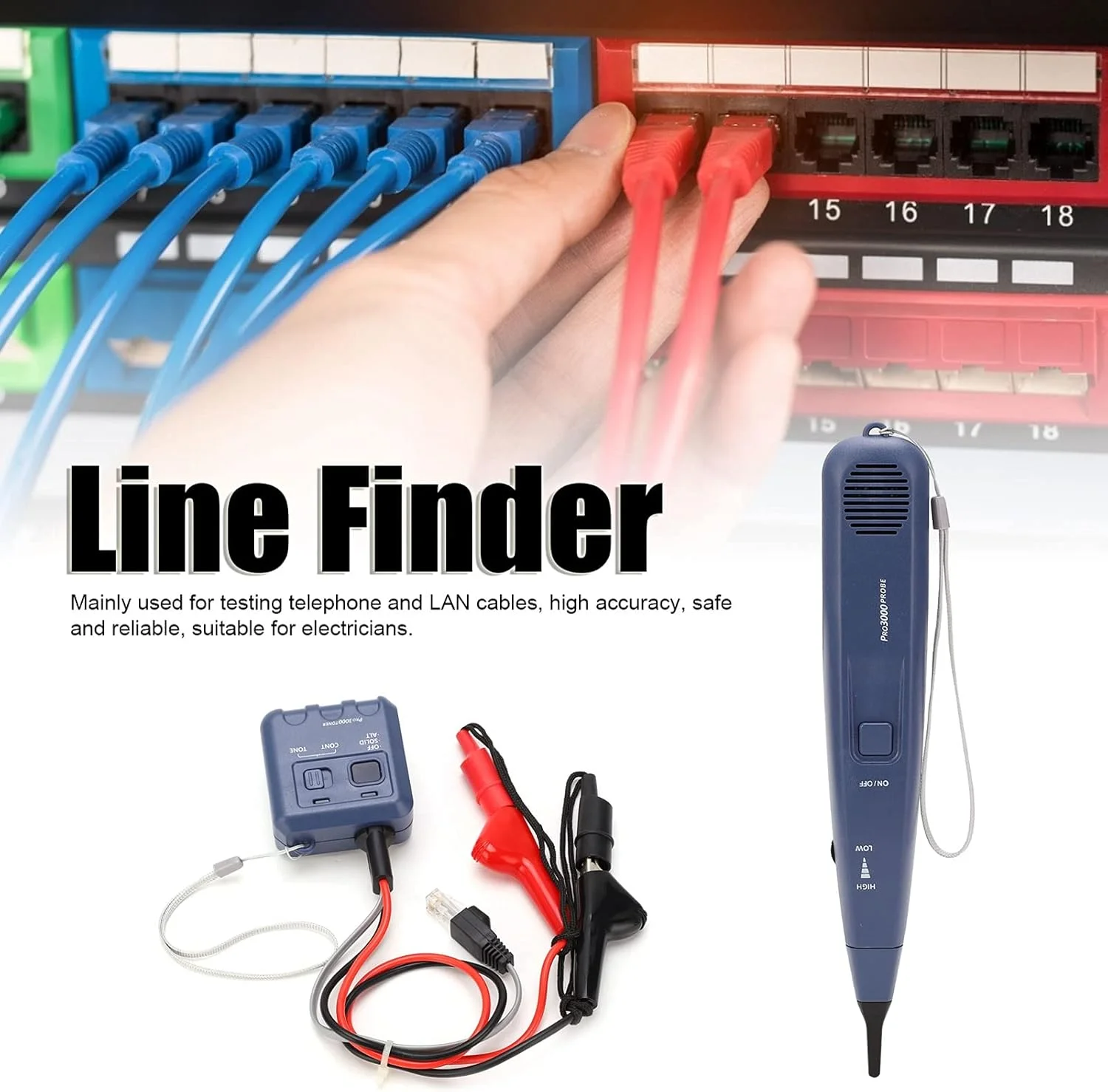 تستر کابل شبکه، ردیاب خط تلفن دستی، ژنراتور صدا، ردیاب کابل