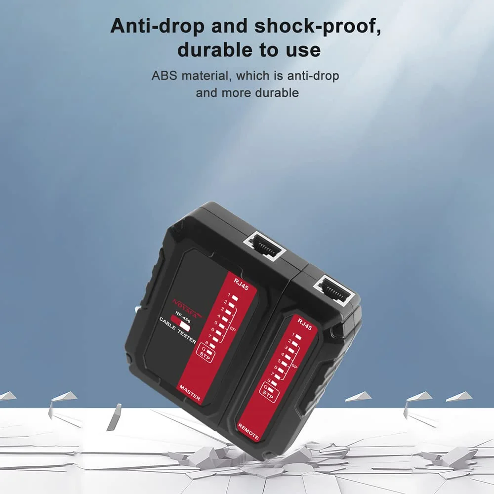 تستر کابل شبکه NF 466 POE، بررسی کننده سیم، فرستنده و گیرنده UTP STP، تداوم RJ45 RJ11 RJ12 CAT5 CAT6 CAT7، ابزار تست، یابنده خط تلفن