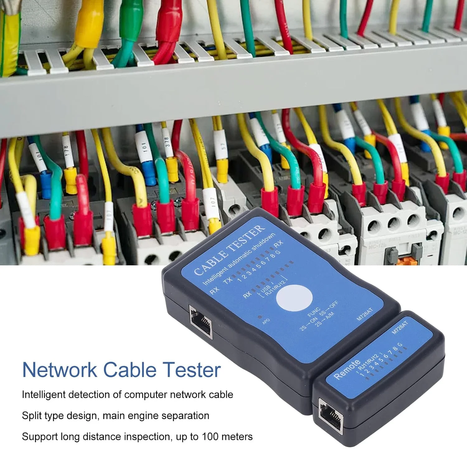 تستر کابل شبکه، تستر POE دستی چند منظوره هوشمند نوع تقسیم شده برای اترنت