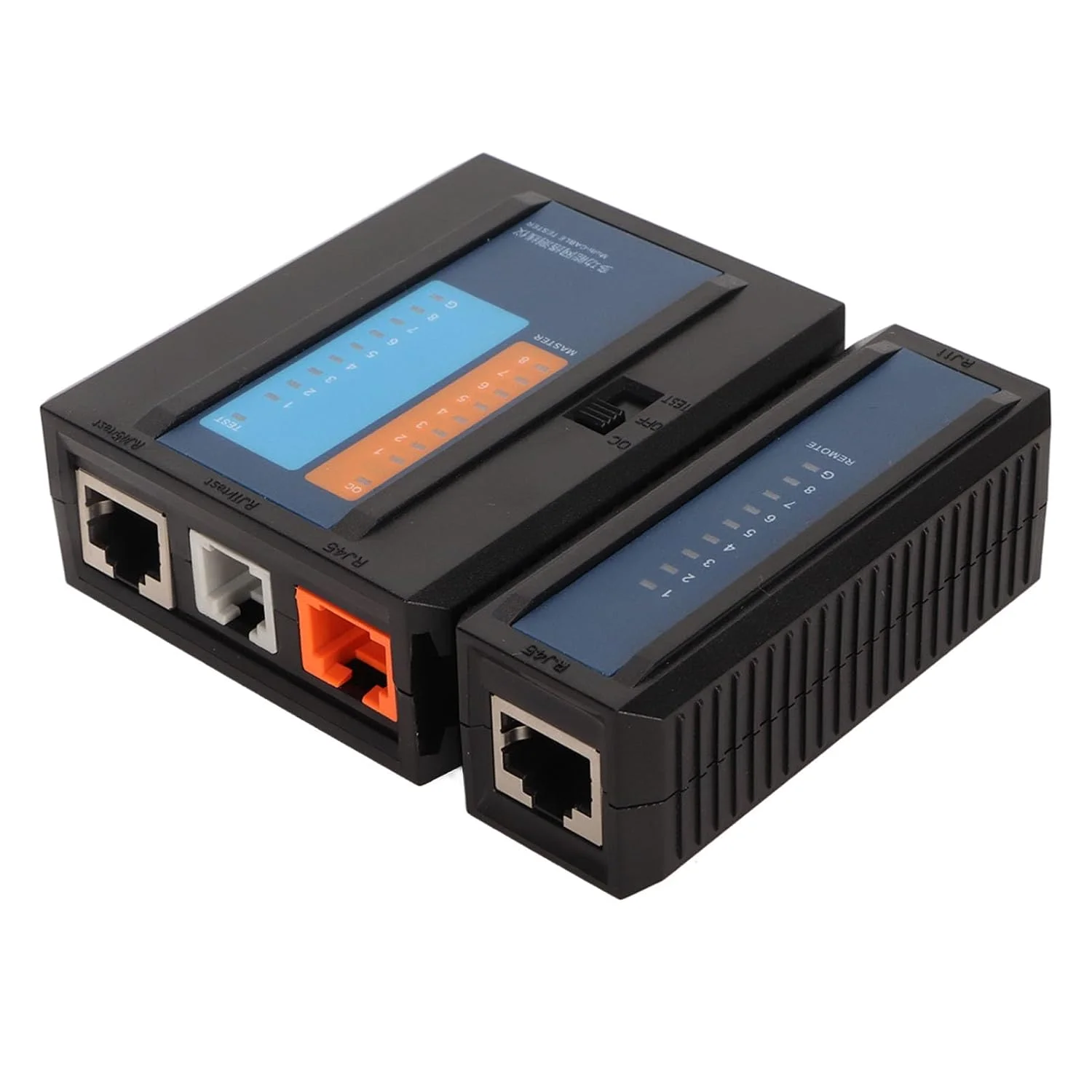 تستر کابل شبکه Trisar RJ45، تستر کابل شبکه 2 در 1 برای RJ45 RJ11 8P 6P 4P، تستر خط تلفن قابل حمل ابزار تست سیم کابل اترنت برای تلفن اینترنت