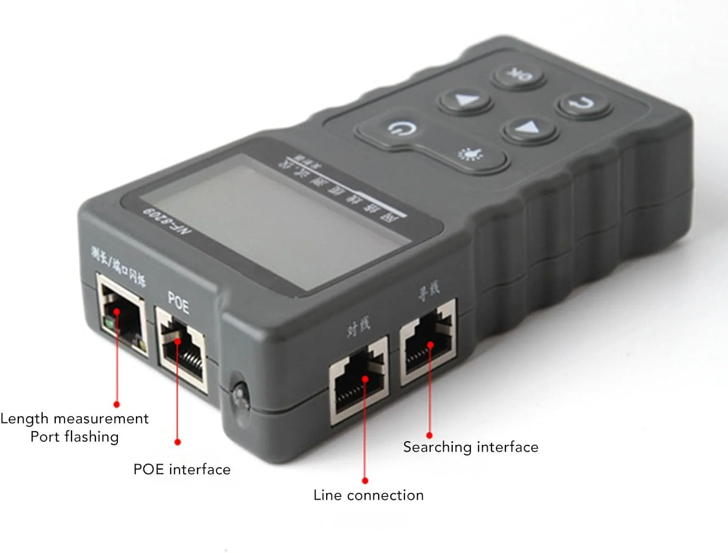 تستر کابل شبکه، ردیاب سیم POE چند منظوره با کیف