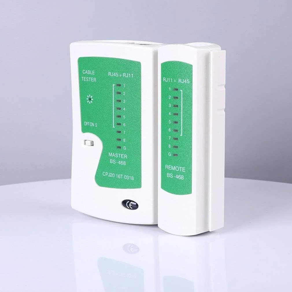 تستر کابل شبکه Cat5 UTP Ethernet ابزار تست کابل Cat5 6 Rj11 8P تستر کابل سبز Zeenyi