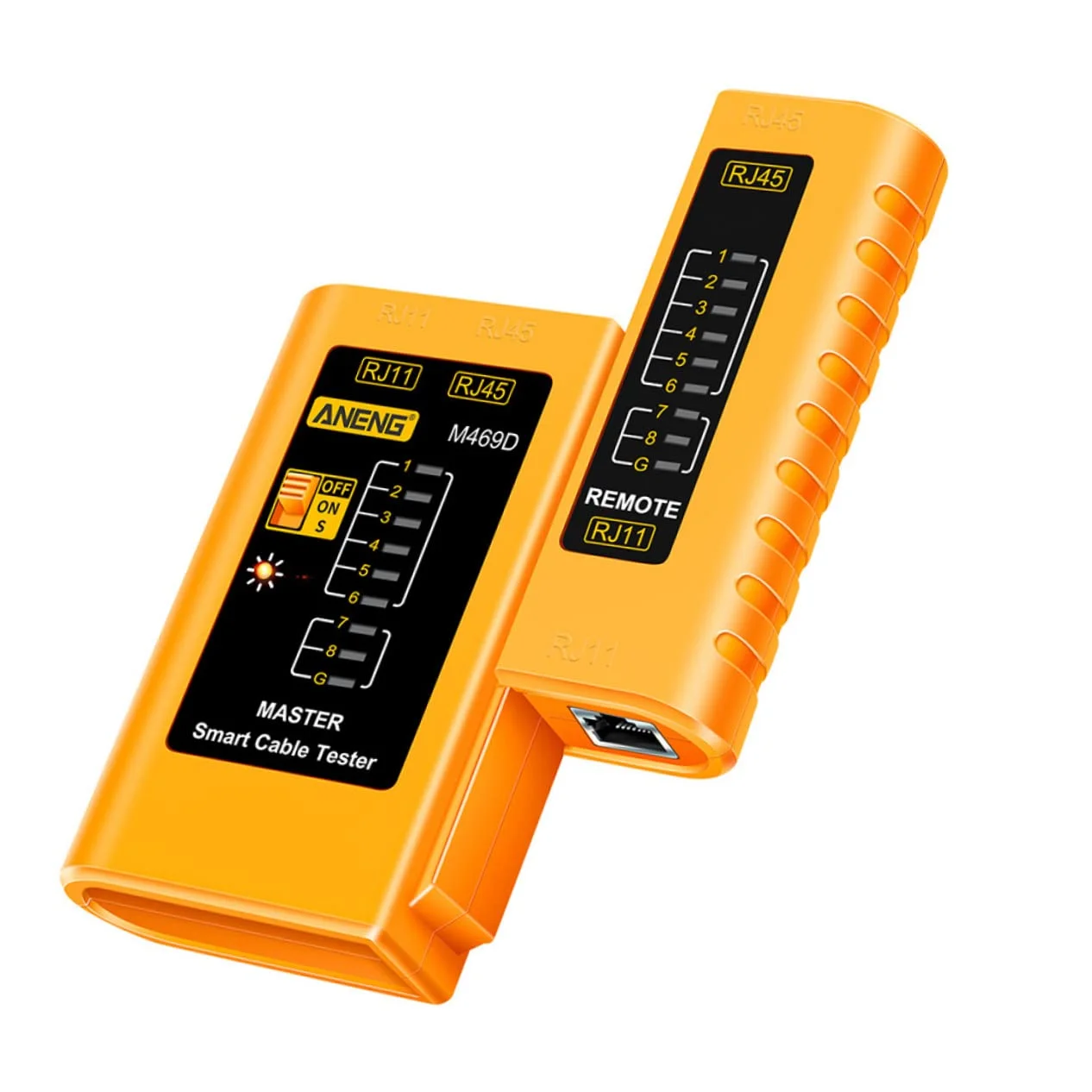 تستر شبکه کامپیوتر، کیت سیم تست، کابل تلفن، ابزار تست کابل شبکه کامپیوتر، تستر کابل شبکه کامپیوتر، تستر سیم کامپیوتر، تستر سیم شبکه پلاستیکی، تستر کابل شبکه پلاستیکی کامپیوتر (رنگ: زرد، S)